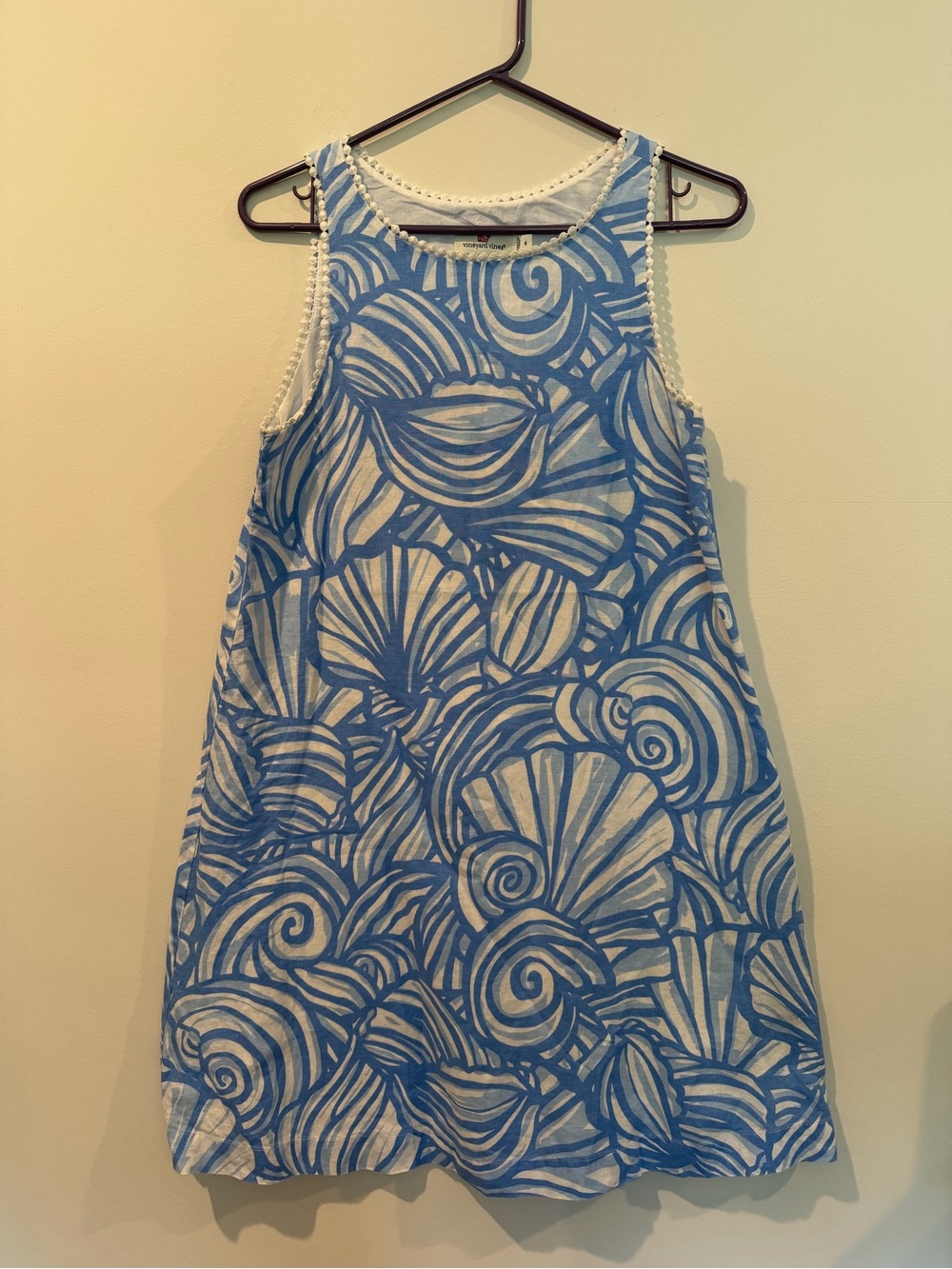 Vineyard Vines Womens’ Blue Shell-Print Sundress